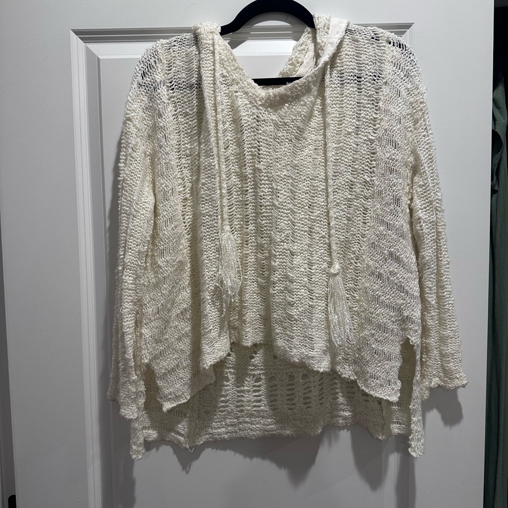 En Creme Cream Knit Women's Poncho